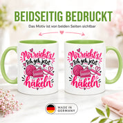 Herzbotschaft Tasse Häkeln Mir reicht's Geschenk für Frauen 330 ml