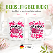 Herzbotschaft Tasse Häkeln Mir reicht's Geschenk für Frauen 330 ml