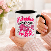 Herzbotschaft Tasse Häkeln Mir reicht's Geschenk für Frauen 330 ml
