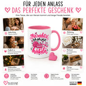 Herzbotschaft Tasse Häkeln Mir reicht's Geschenk für Frauen 330 ml
