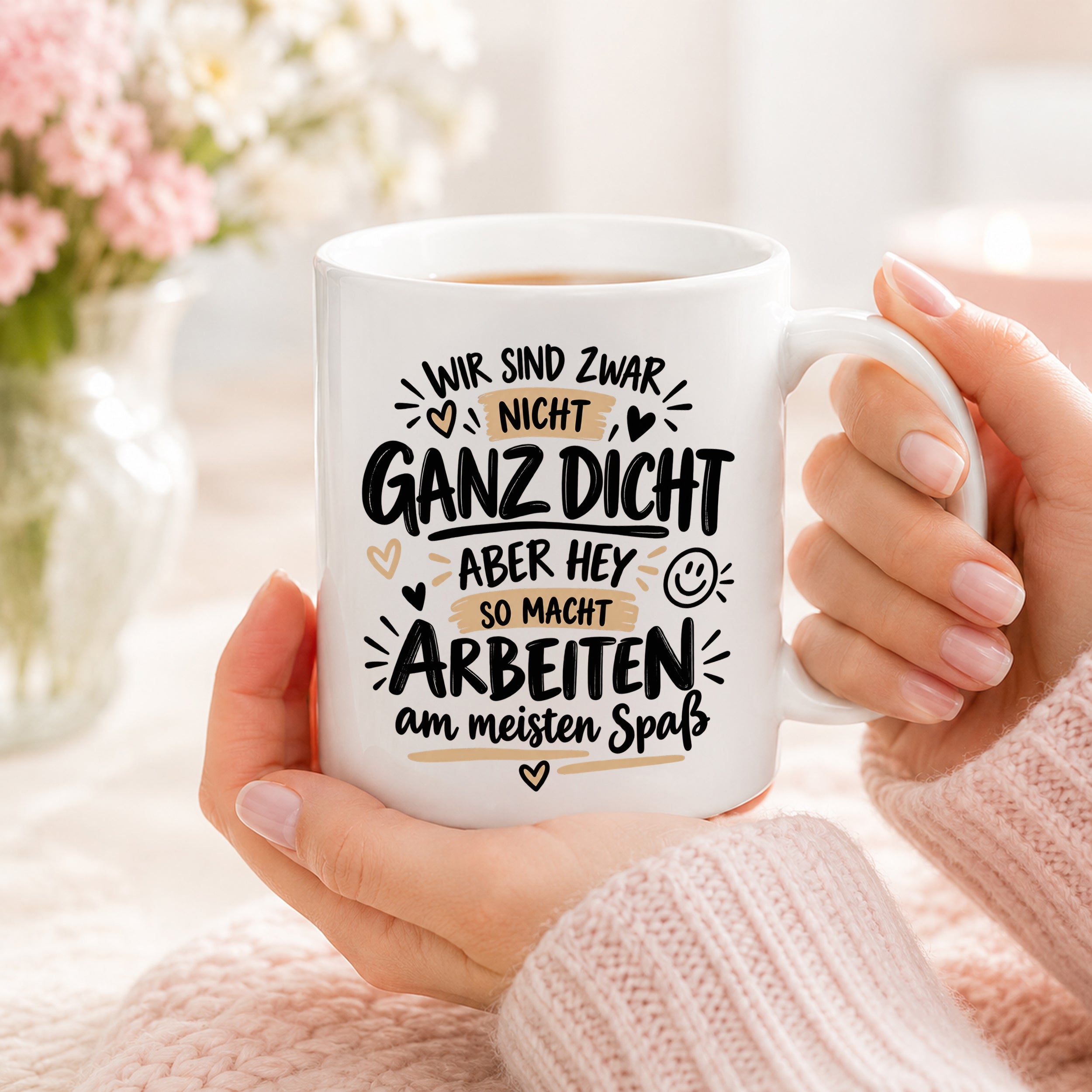 Herzbotschaft Tasse Kollegen Geschenk Arbeit Humor 330 ml