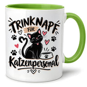 Herzbotschaft Tasse Katzenpersonal Trinknapf Geschenk 330 ml