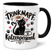 Herzbotschaft Tasse Katzenpersonal Trinknapf Geschenk 330 ml