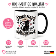 Herzbotschaft Tasse Katzenpersonal Trinknapf Geschenk 330 ml