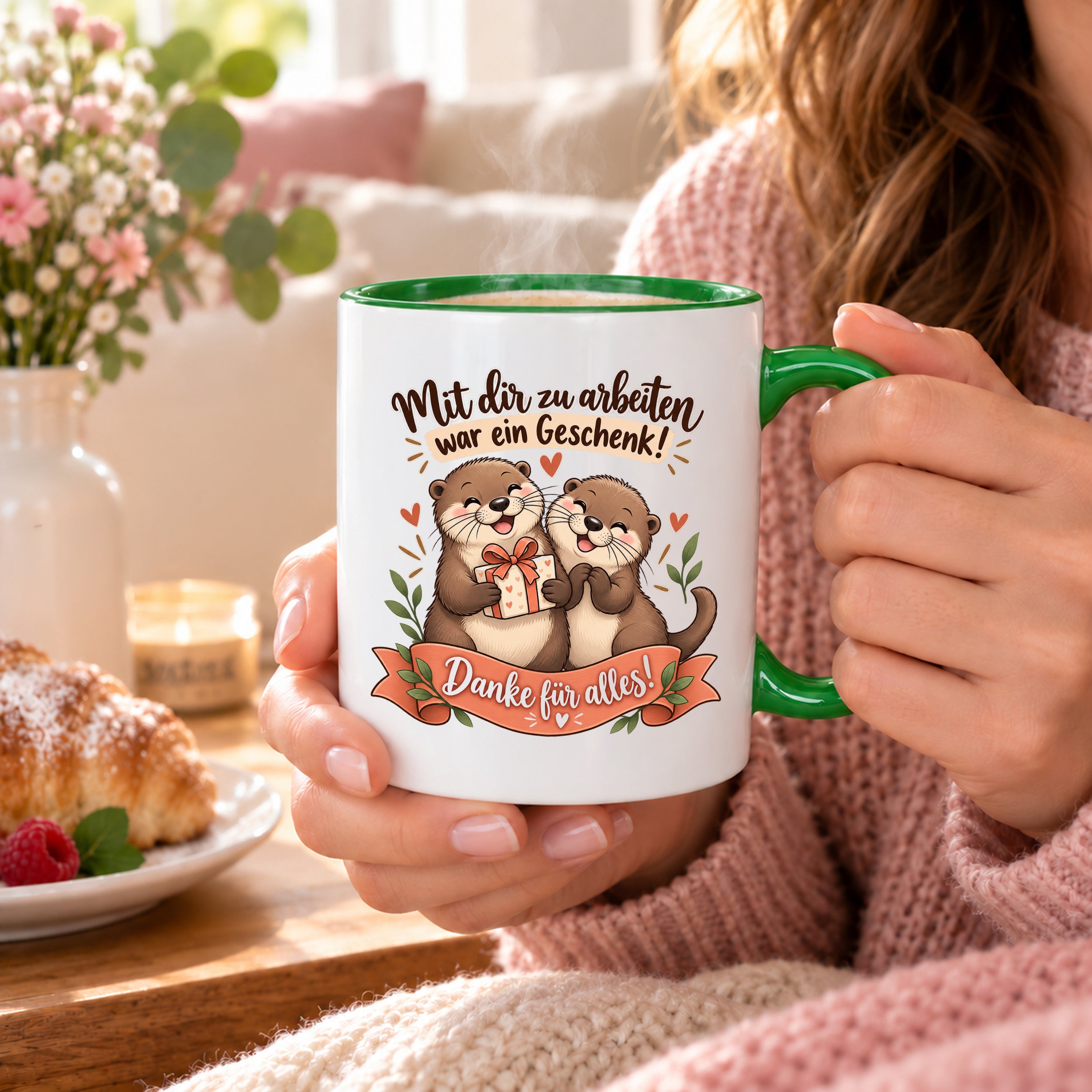 Herzbotschaft Tasse Kollege Abschied Danke Geschenk Arbeitskollegen 330 ml