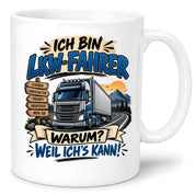 Herzbotschaft Tasse LKW-Fahrer Geschenk Trucker Spruch 330 ml