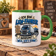 Herzbotschaft Tasse LKW-Fahrer Geschenk Trucker Spruch 330 ml