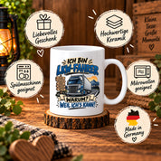 Herzbotschaft Tasse LKW-Fahrer Geschenk Trucker Spruch 330 ml