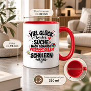 Herzbotschaft Tasse Lehrer Abschied Schüler Danke Geschenk 330 ml