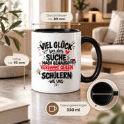 Herzbotschaft Tasse Lehrer Abschied Schüler Danke Geschenk 330 ml