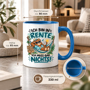 Herzbotschaft Tasse Rente Ruhestand Geschenk 330 ml