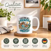 Herzbotschaft Tasse Rente Ruhestand Geschenk 330 ml