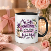 Herzbotschaft Tasse Schwiegermama Geschenk Danke Blumen 330 ml