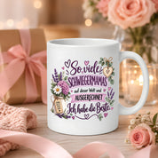 Herzbotschaft Tasse Schwiegermama Geschenk Danke Blumen 330 ml
