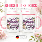 Herzbotschaft Tasse Schwiegermama Geschenk Danke Blumen 330 ml
