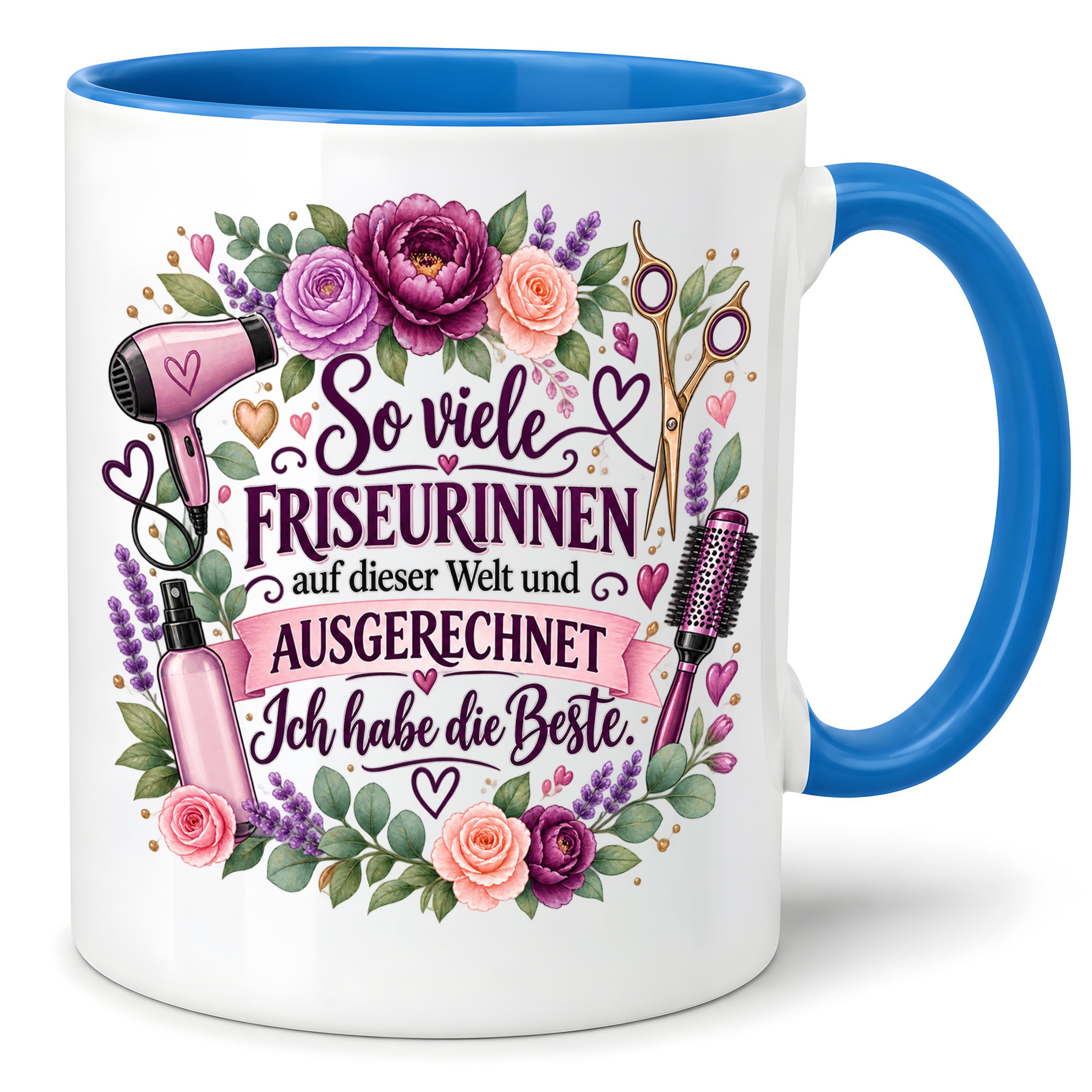 Herzbotschaft Tasse Friseurin Danke Geschenk Beste Friseurin 330 ml