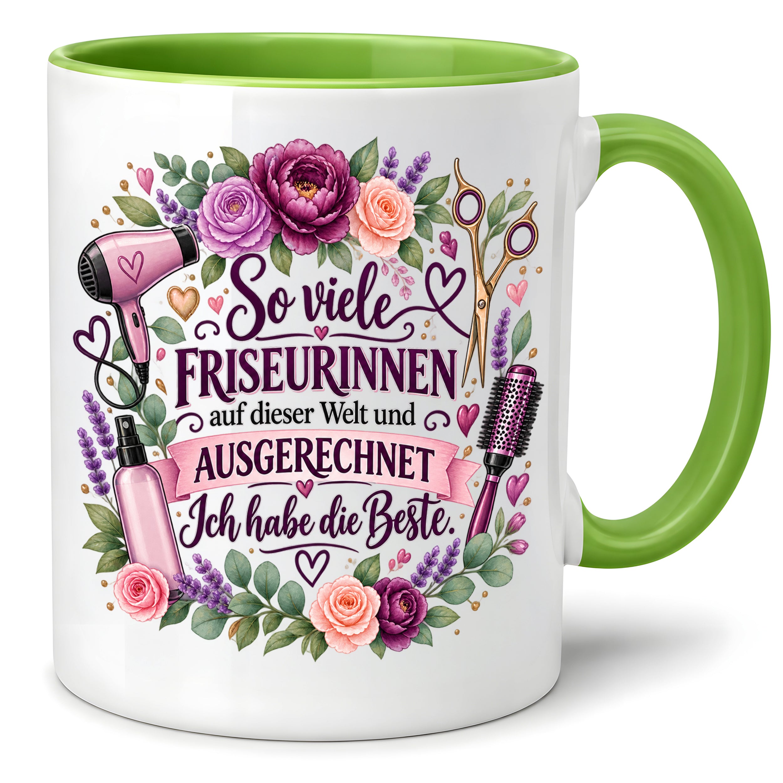 Herzbotschaft Tasse Friseurin Danke Geschenk Beste Friseurin 330 ml