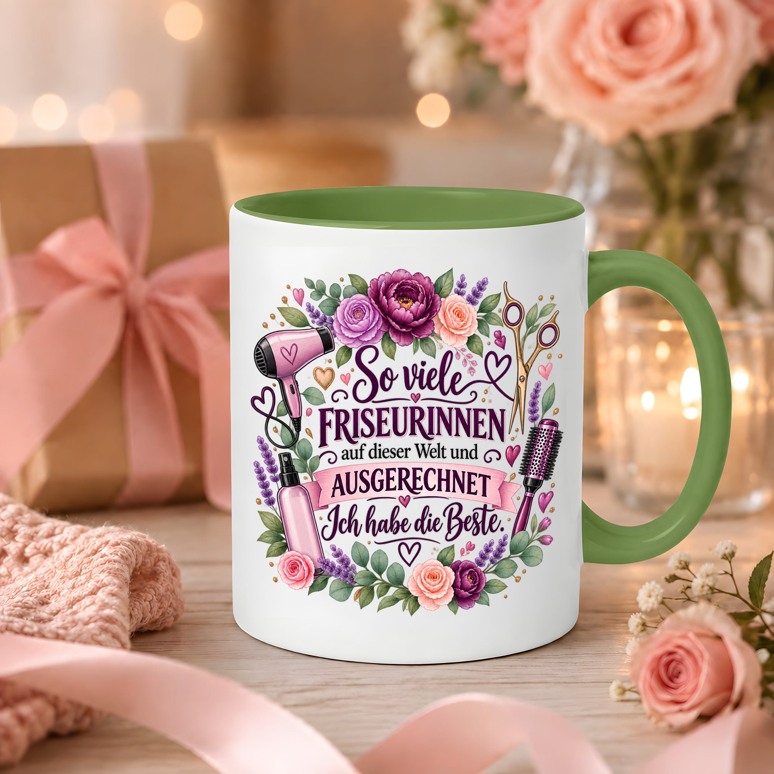 Herzbotschaft Tasse Friseurin Danke Geschenk Beste Friseurin 330 ml