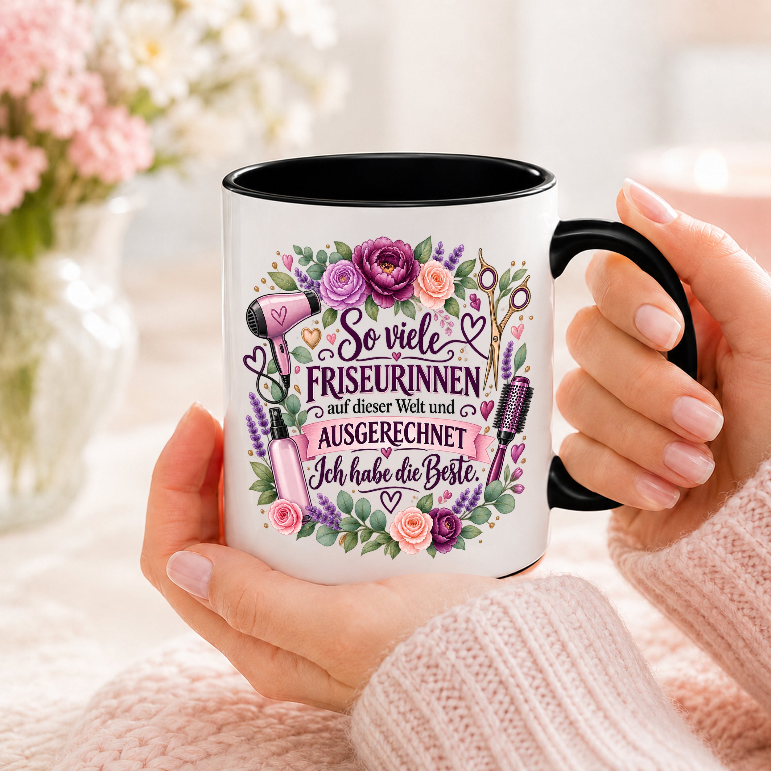 Herzbotschaft Tasse Friseurin Danke Geschenk Beste Friseurin 330 ml