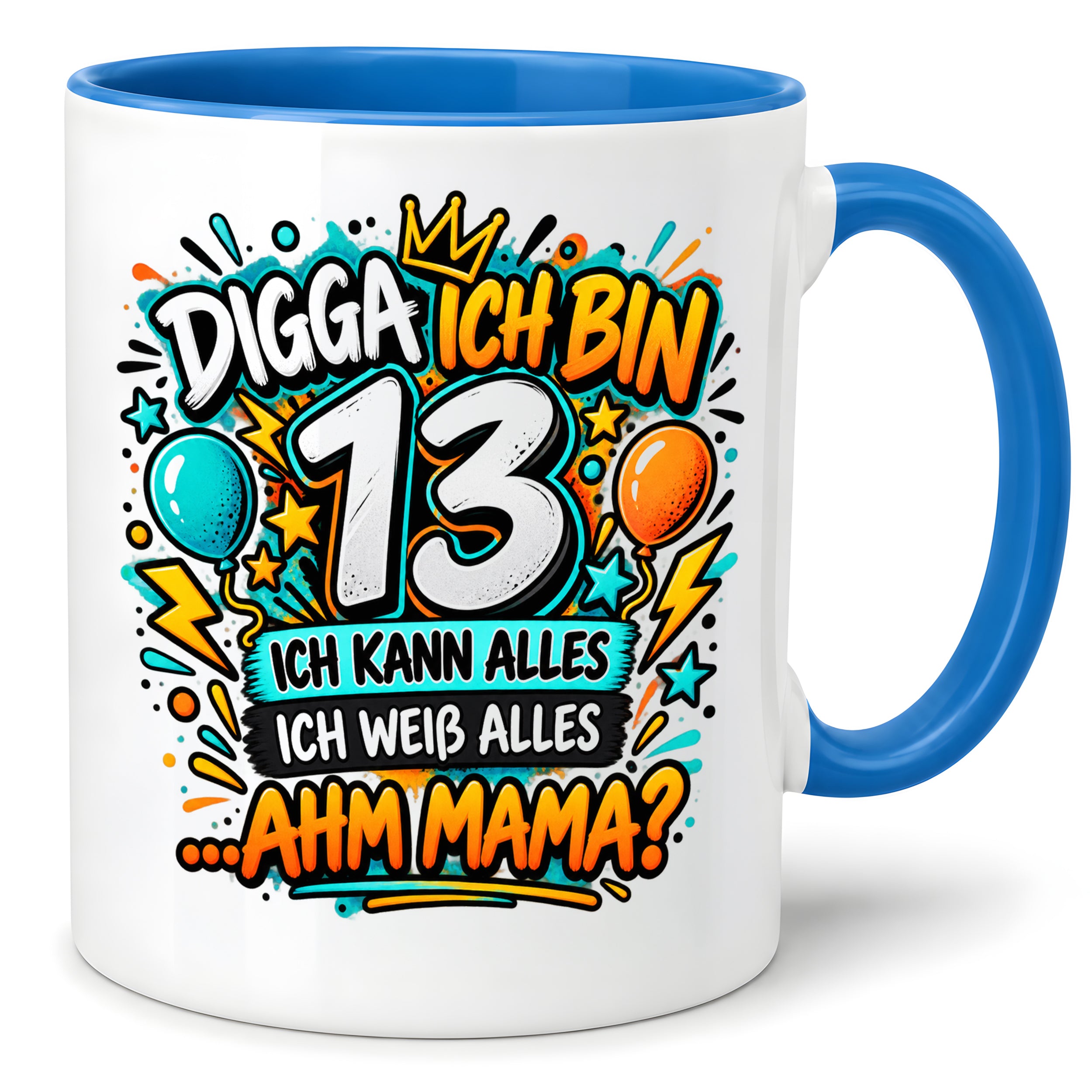 Herzbotschaft Tasse 13 Geburtstag Teenager Geschenk 330 ml
