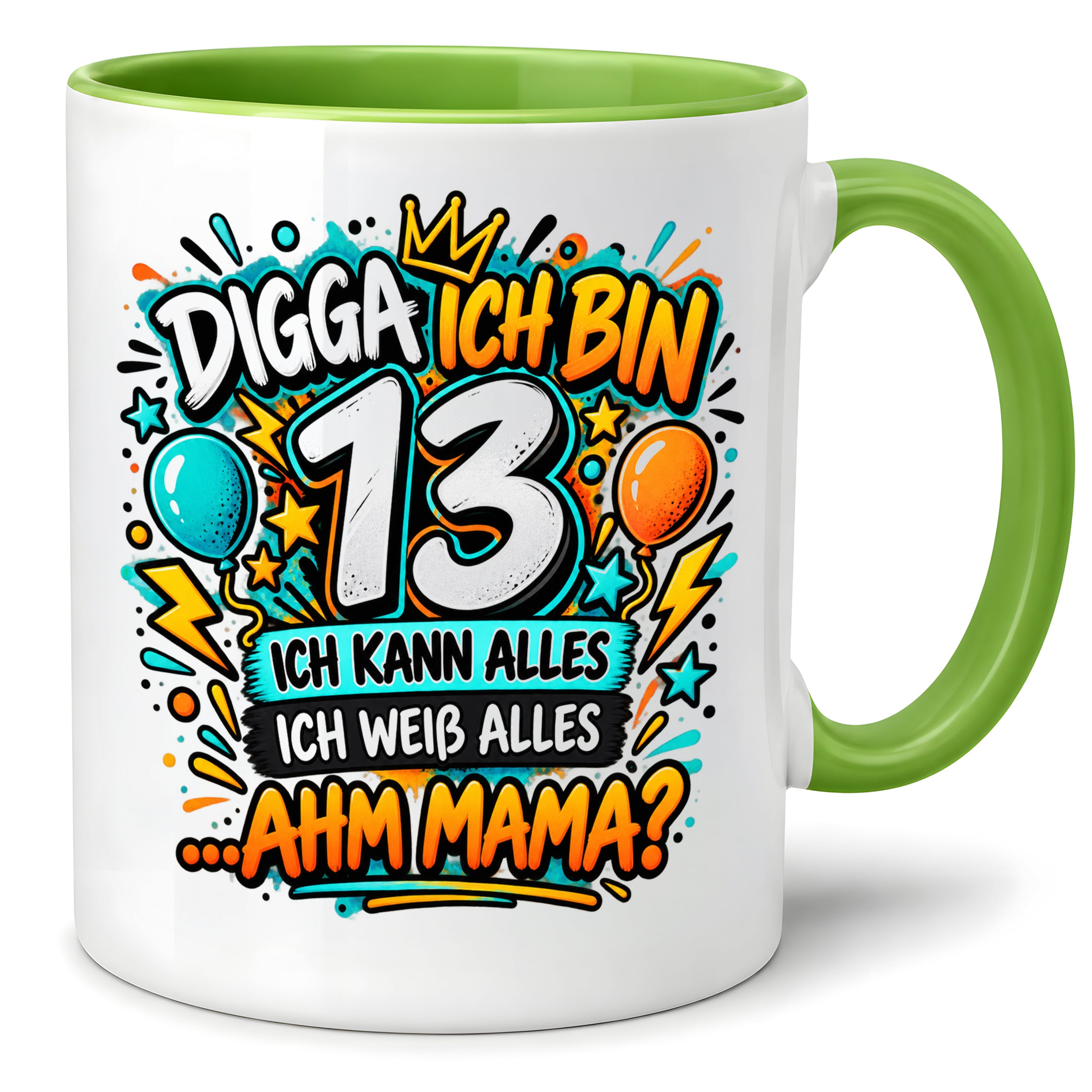Herzbotschaft Tasse 13 Geburtstag Teenager Geschenk 330 ml