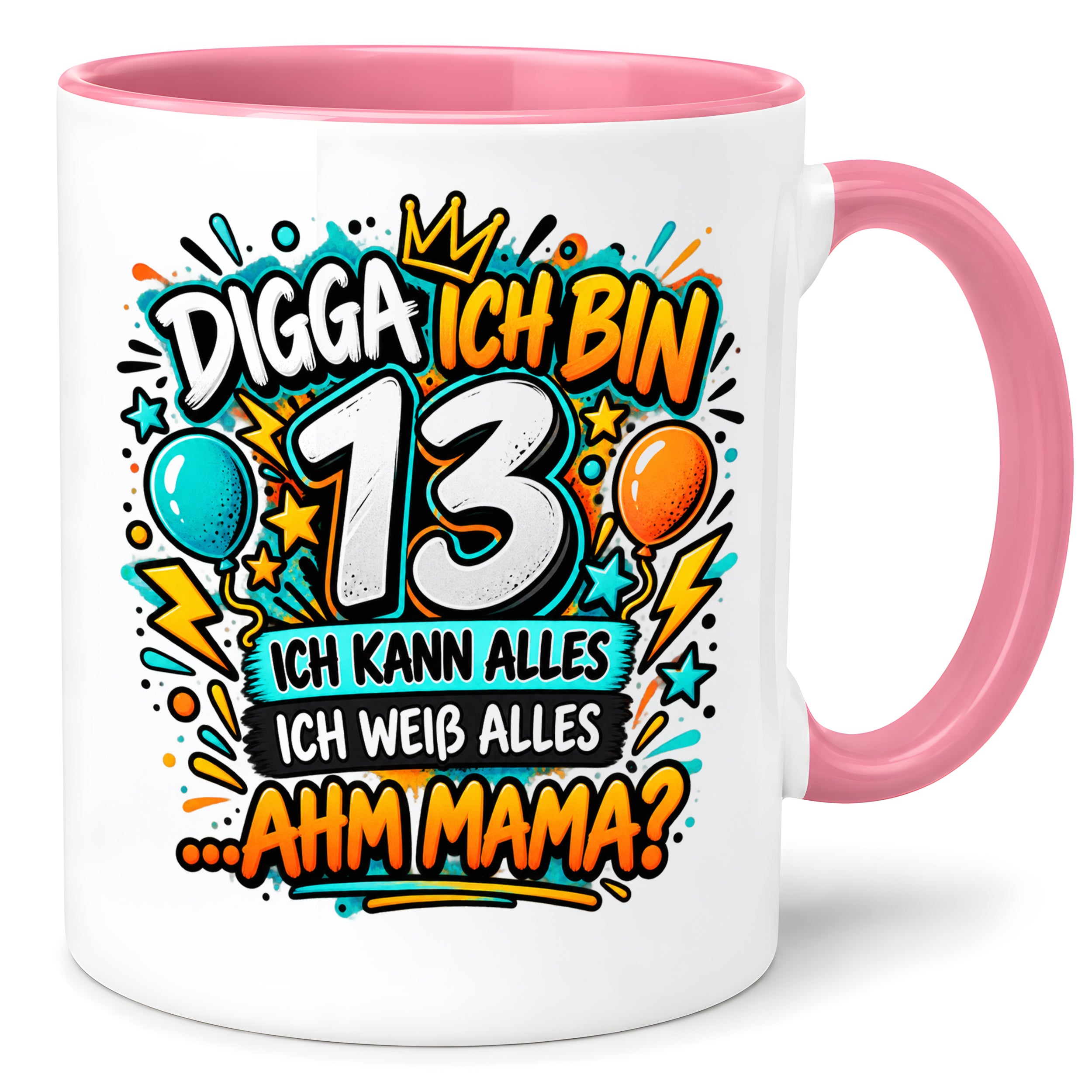 Herzbotschaft Tasse 13 Geburtstag Teenager Geschenk 330 ml