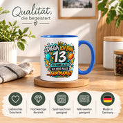 Herzbotschaft Tasse 13 Geburtstag Teenager Geschenk 330 ml