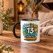 Herzbotschaft Tasse 13 Geburtstag Teenager Geschenk 330 ml