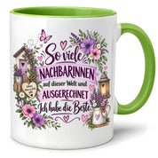 Herzbotschaft Tasse Nachbarin Beste Nachbarin Geschenk 330 ml
