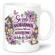 Herzbotschaft Tasse Nachbarin Beste Nachbarin Geschenk 330 ml