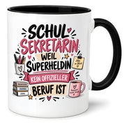 Herzbotschaft Tasse Schulsekretärin Geschenk mit Spruch 330 ml