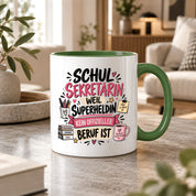 Herzbotschaft Tasse Schulsekretärin Geschenk mit Spruch 330 ml