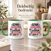 Herzbotschaft Tasse Schulsekretärin Geschenk mit Spruch 330 ml