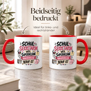 Herzbotschaft Tasse Schulsekretärin Geschenk mit Spruch 330 ml
