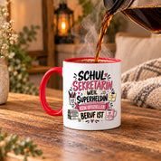 Herzbotschaft Tasse Schulsekretärin Geschenk mit Spruch 330 ml