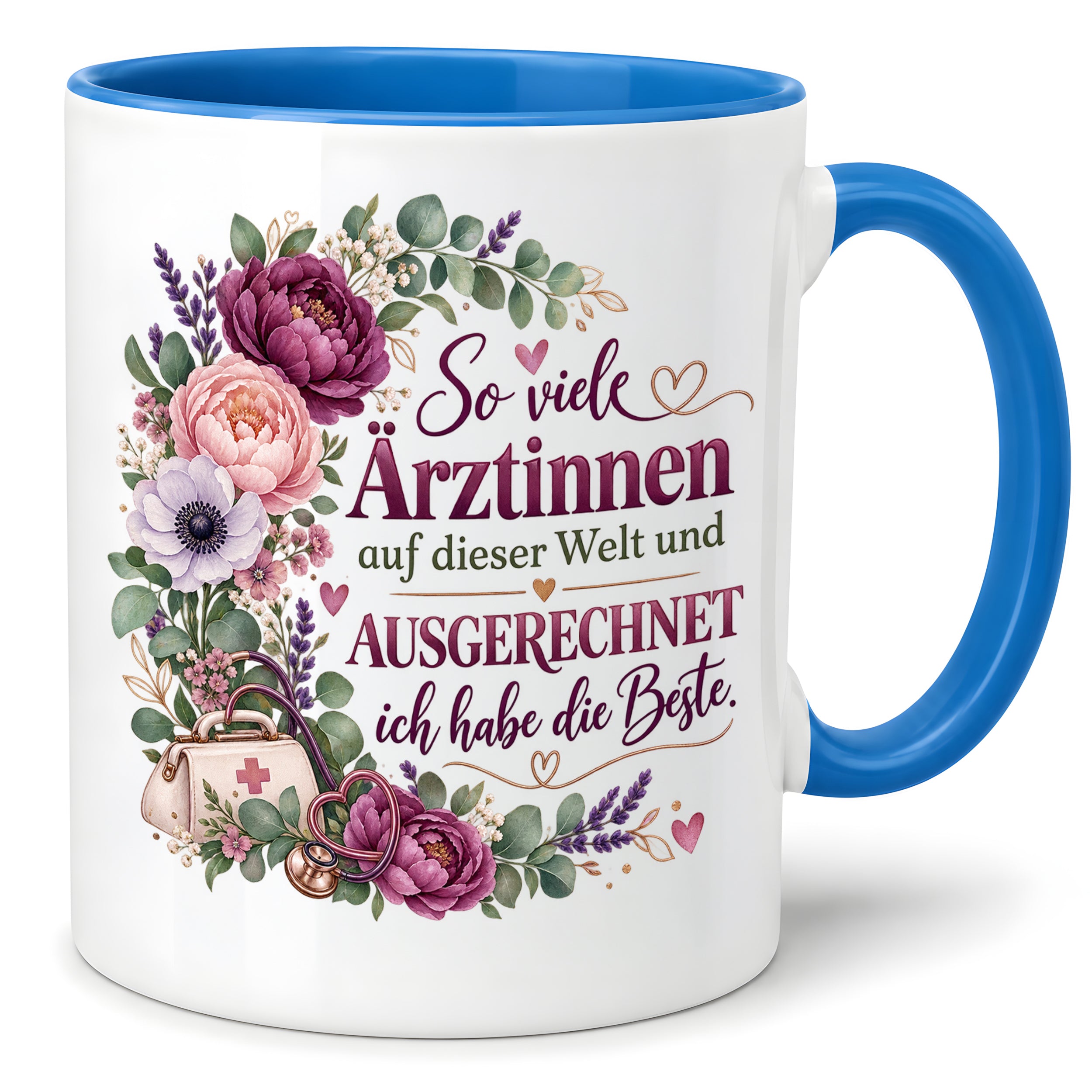 Herzbotschaft Tasse Ärztin Geschenk Danke Beste Ärztin 330 ml