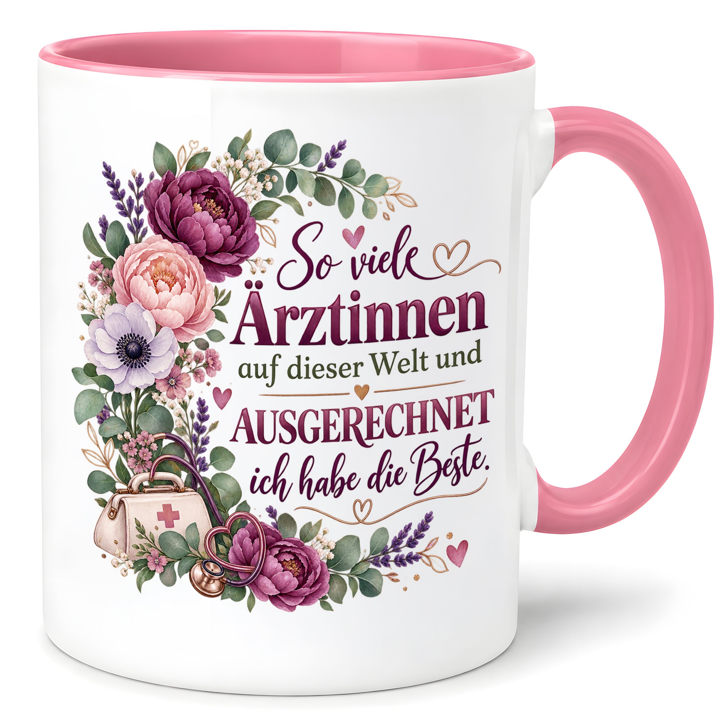 Herzbotschaft Tasse Ärztin Geschenk Danke Beste Ärztin 330 ml