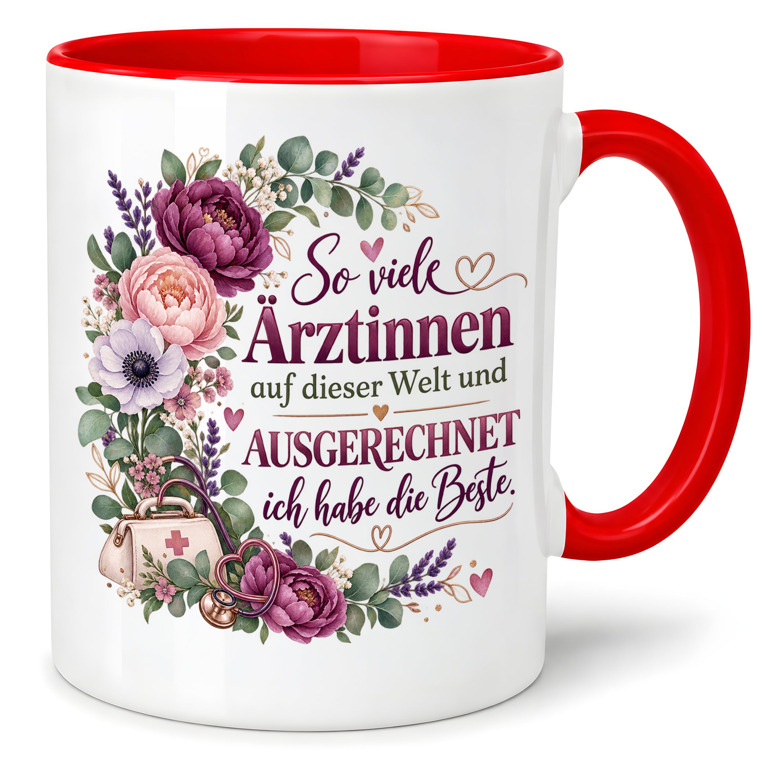 Herzbotschaft Tasse Ärztin Geschenk Danke Beste Ärztin 330 ml