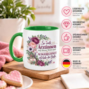 Herzbotschaft Tasse Ärztin Geschenk Danke Beste Ärztin 330 ml