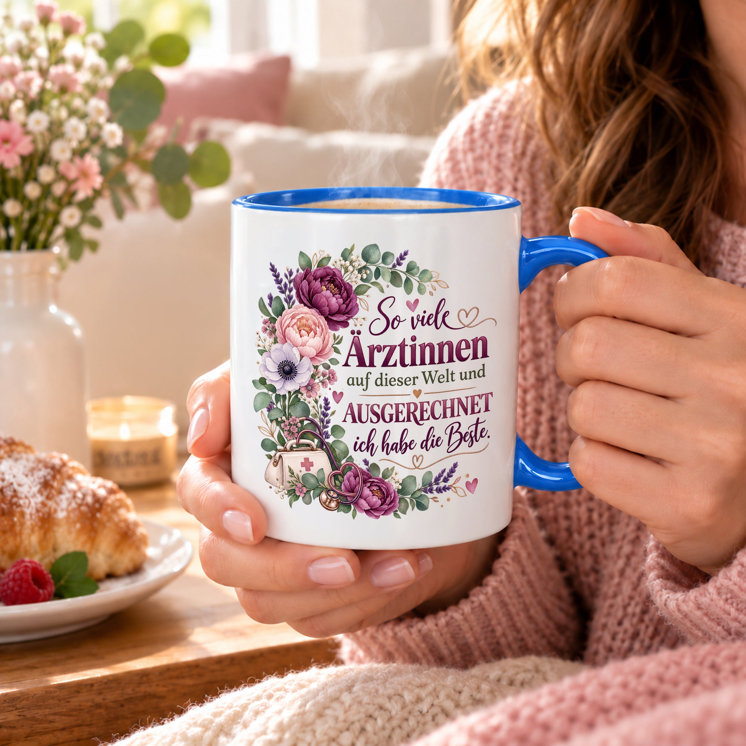 Herzbotschaft Tasse Ärztin Geschenk Danke Beste Ärztin 330 ml