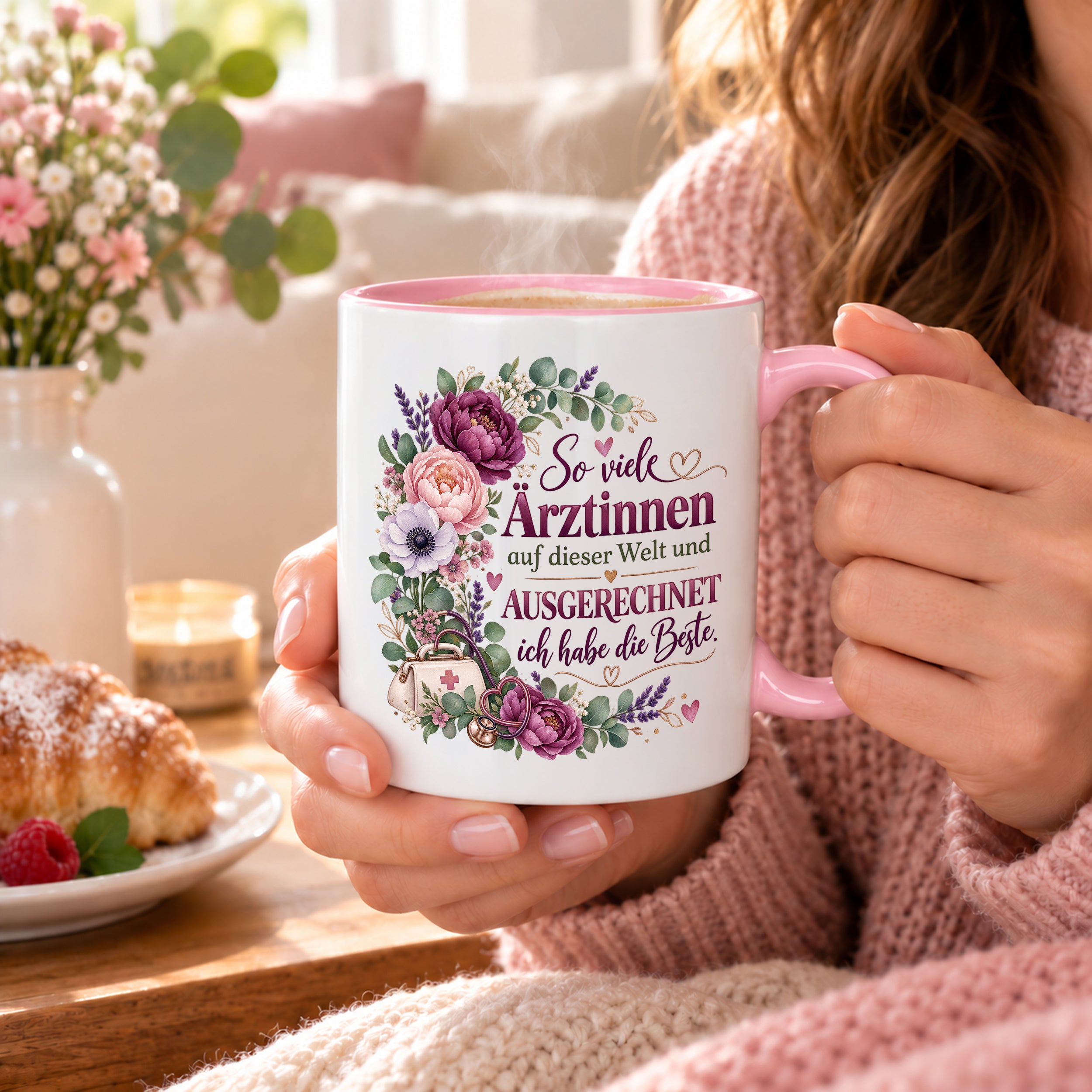 Herzbotschaft Tasse Ärztin Geschenk Danke Beste Ärztin 330 ml