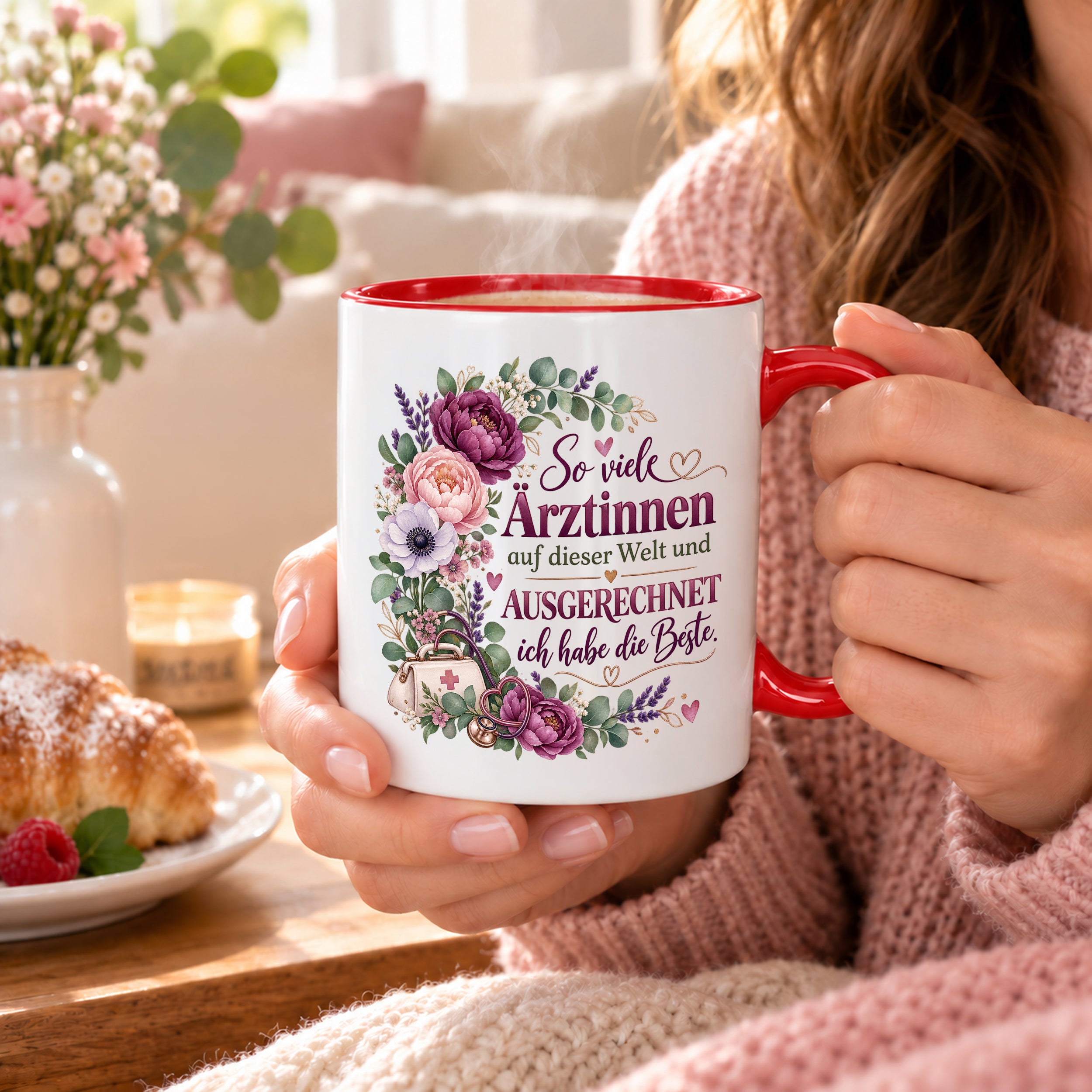 Herzbotschaft Tasse Ärztin Geschenk Danke Beste Ärztin 330 ml