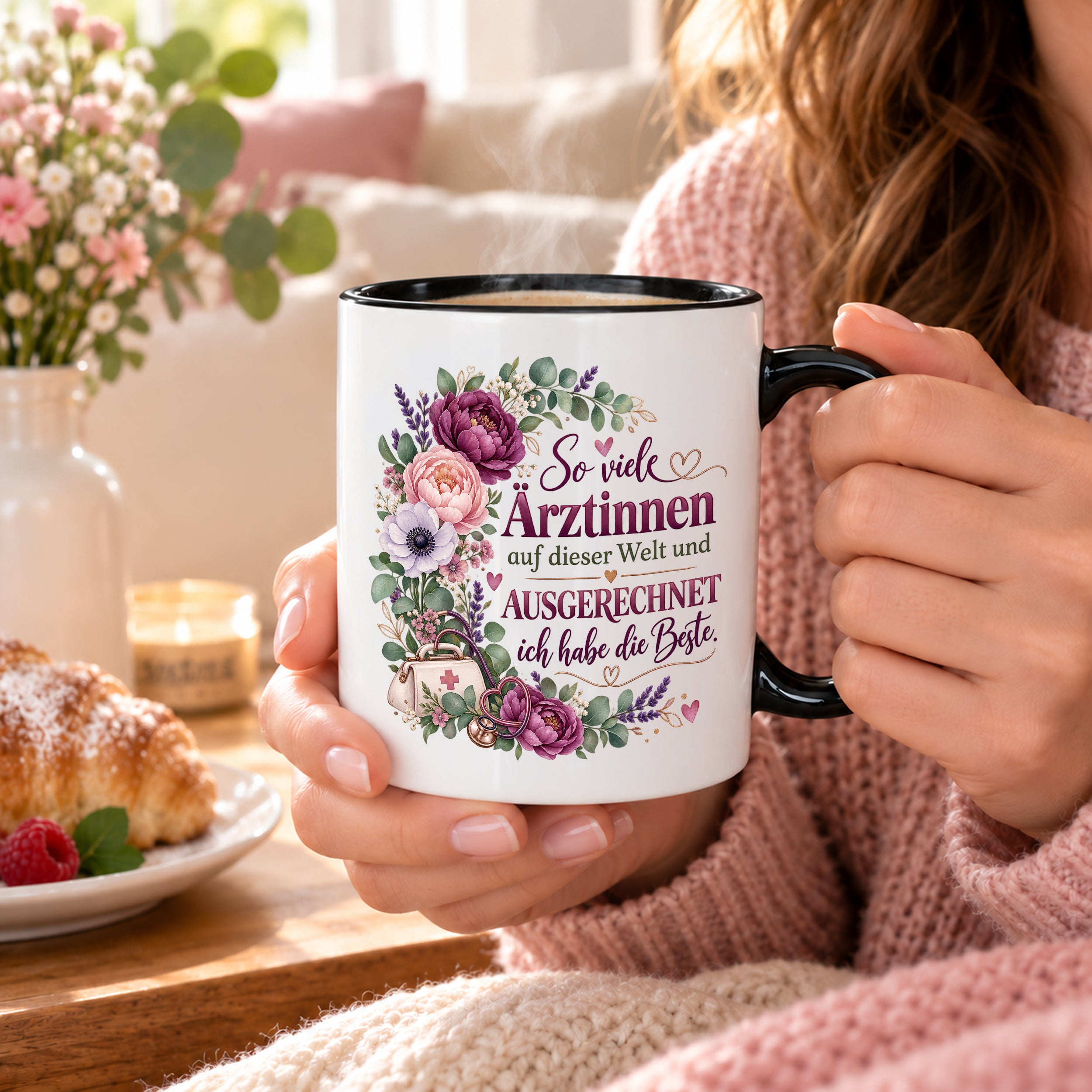Herzbotschaft Tasse Ärztin Geschenk Danke Beste Ärztin 330 ml