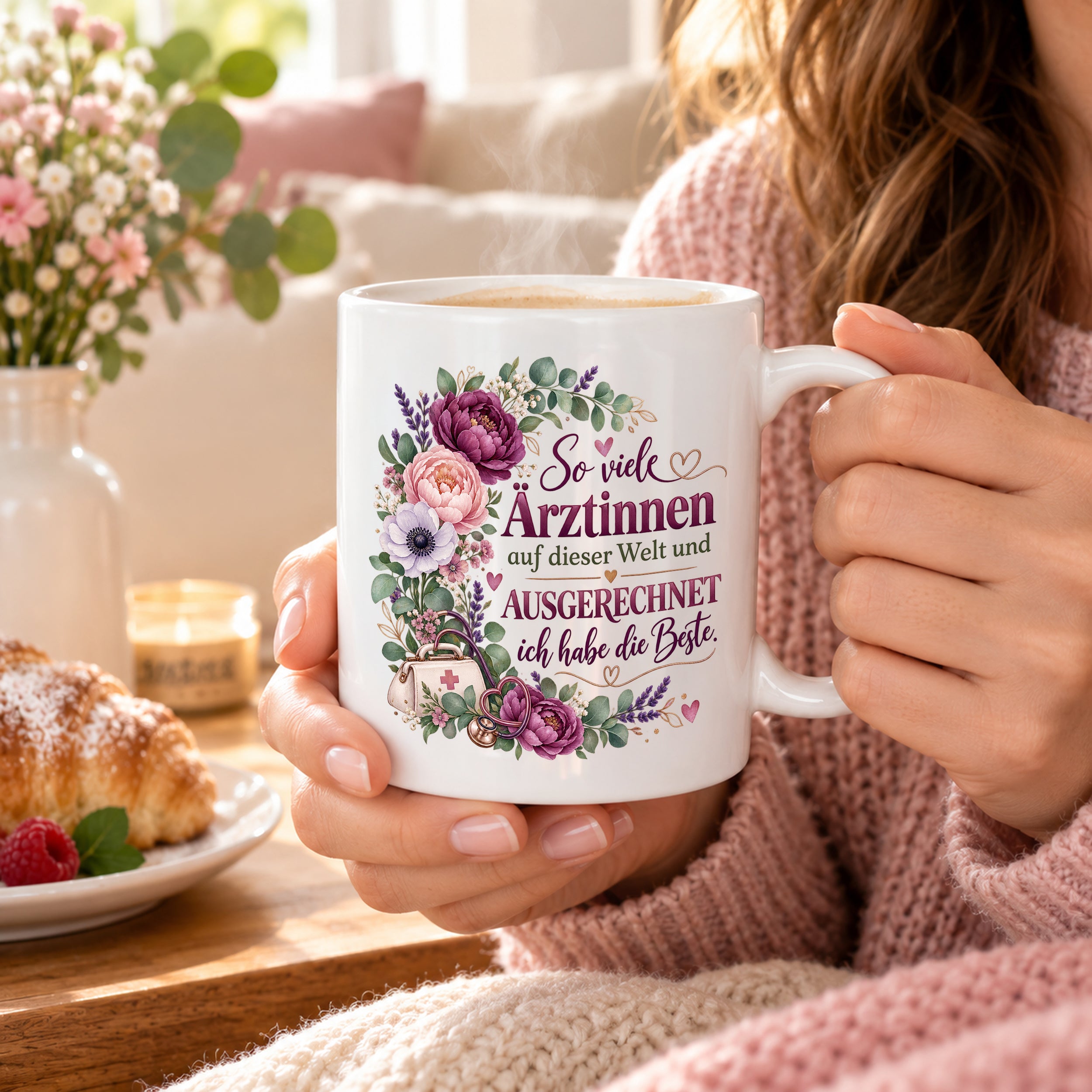 Herzbotschaft Tasse Ärztin Geschenk Danke Beste Ärztin 330 ml