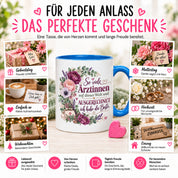 Herzbotschaft Tasse Ärztin Geschenk Danke Beste Ärztin 330 ml