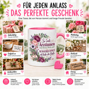 Herzbotschaft Tasse Ärztin Geschenk Danke Beste Ärztin 330 ml