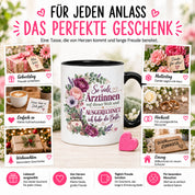 Herzbotschaft Tasse Ärztin Geschenk Danke Beste Ärztin 330 ml
