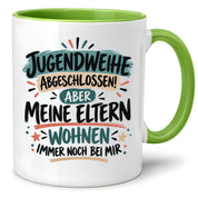 Herzbotschaft Tasse Jugendweihe Geschenk lustig 330 ml