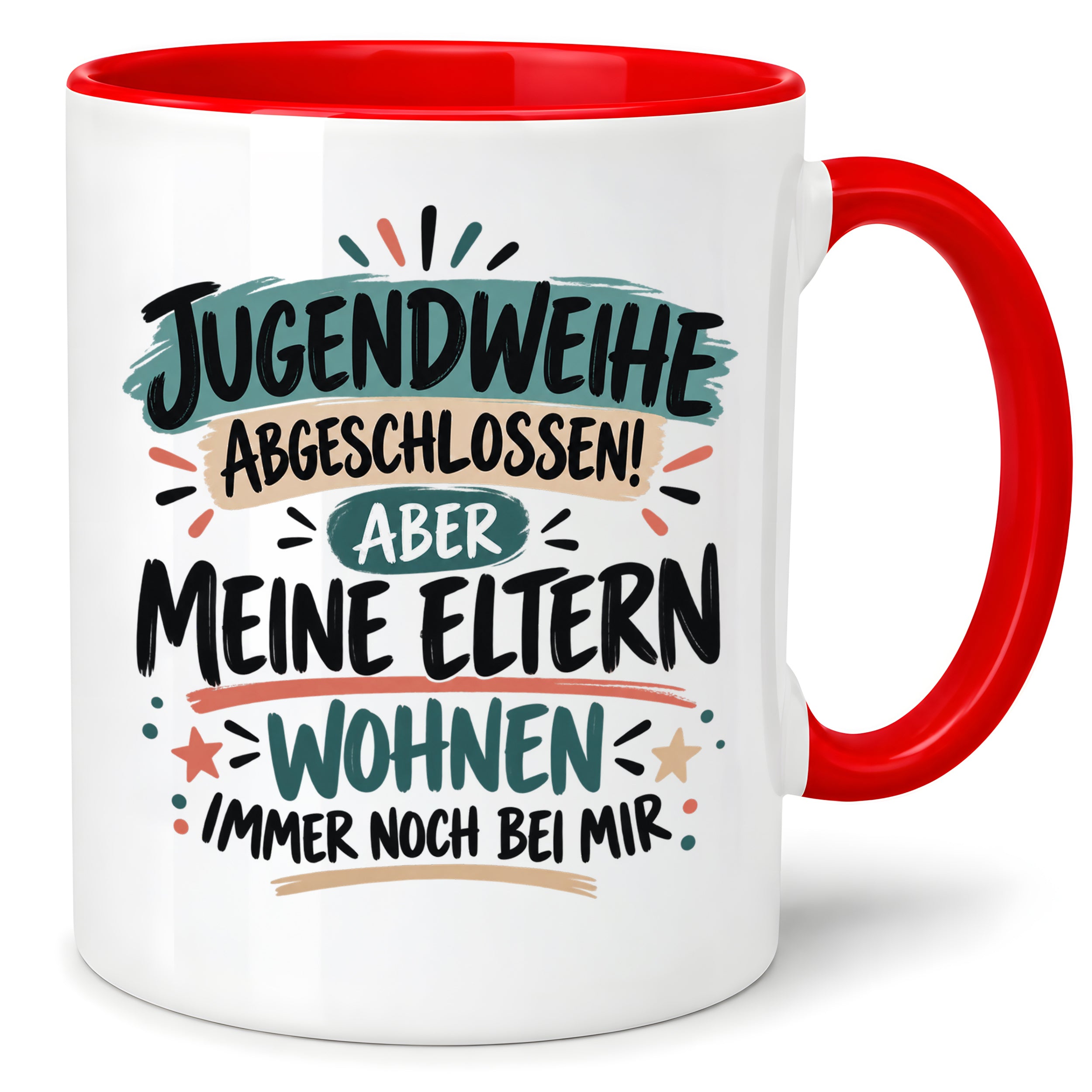 Herzbotschaft Tasse Jugendweihe Geschenk lustig 330 ml