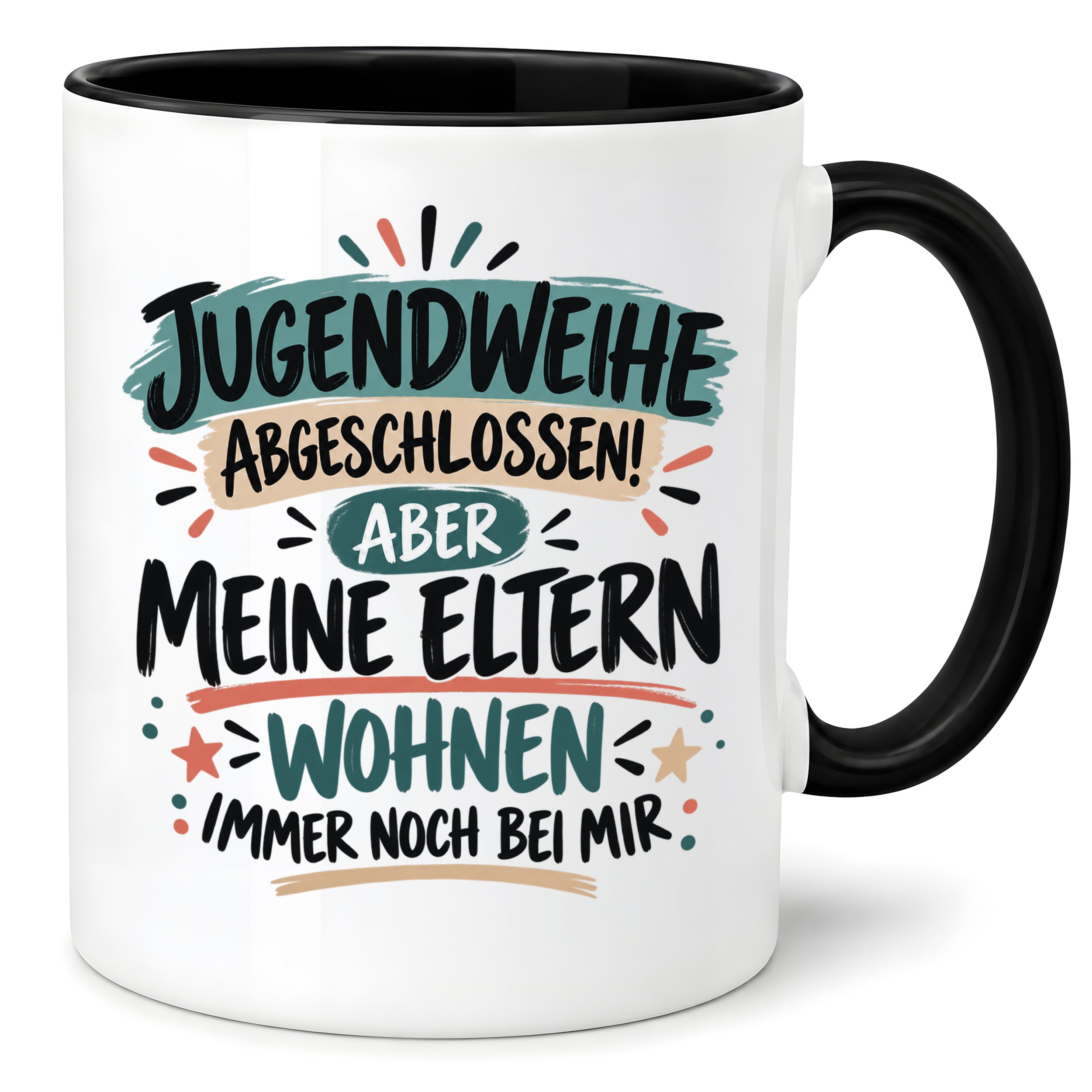Herzbotschaft Tasse Jugendweihe Geschenk lustig 330 ml